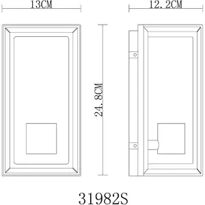 Наружный настенный светильник LOGANA E27, 1 шт. Уличный светильник/черный/IP44/терраса/стена Globo Lighting, черный