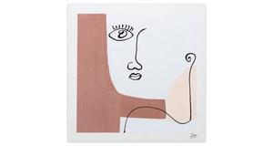 Акриловая картина ручной работы KUNSTLOFT Self-reflection цвет braun/weiß