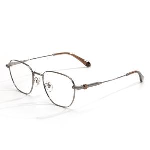 Police Титановая оправа для очков нестандартной формы унисекс, VPLT20K-0509 Bright Light Gunmetal+Gray Frame