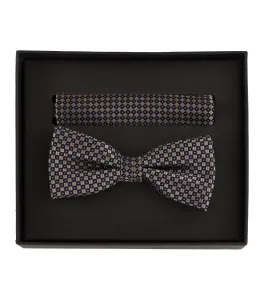 Галстук-бабочка VENTI "Комплект из галстука-бабочки и нагрудного платка VENTI с рисунком", бежевый