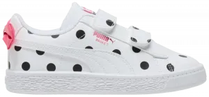 Кроссовки Puma Basket Little Kid 'Bow Polka Dots', белый