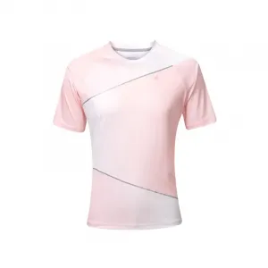 Футболка для бадминтона мужская молочно-розовая Kawasaki, молочный порошок