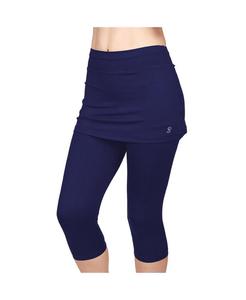 Женская теннисная юбка UV Staples Abaza 13 дюймов с леггинсами-капри Sofibella, Navy