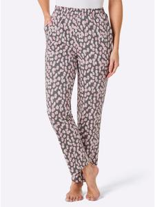 Брюки антрацитового цвета с розовым принтом WITT WEIDEN