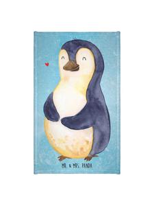 Mr. & Mrs. Panda Полотенце с изображением пингвина для диеты без слогана, ледяного синего цвета