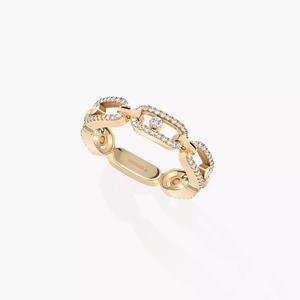 Кольцо Messika Move Link Multi Pavé, желтое золото/бриллианты