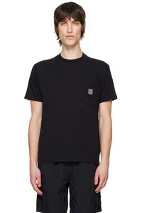 Футболка из органического хлопка с эффектом фиссато Stone Island, черный