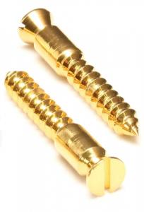 Оригинальные шурупы Floyd Rose для крепления моста по дереву - золото Bridge Mounting Wood Screws