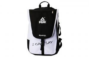 Полиэстеровый рюкзак большого размера унисекс черно-белый PEAK, черно-белая ракетка для бадминтона+случайный бадминтонный кулон