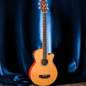 Акустико-электрическая бас-гитара Washburn AB5 Cutaway, натуральный цвет