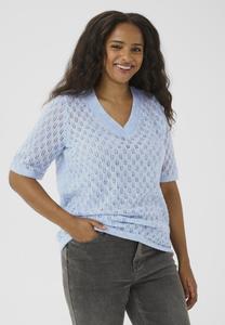 Футболка Kaffe Curve LOURA , Windsurfer Melange/White