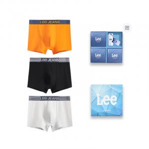 Мужские трусы подарочный набор комбинация Lee, черный