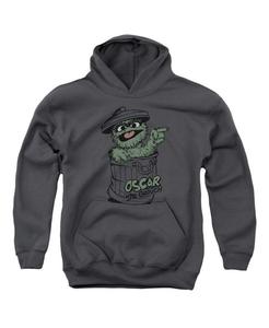 Молодежная толстовка Early Grouch Pull Over Hoodie Sesame Street, Charcoal