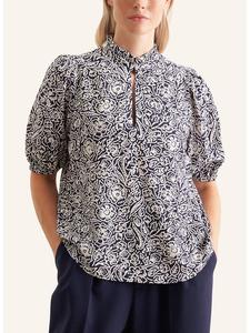 Seidensticker Блузка темно-синего/белого цвета