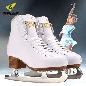 GRAF Коньки для фигурного катания Swiss Figure Skating Shoes Adult U20 White [Ready-To Blades] размер 35
