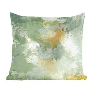 Декоративная подушка MuchoWow, диванная подушка, декоративная подушка для гостиной, 60 х 60 см, картина маслом, зеленый - чехол на подушку - хлопчатобумажная ткань - декоративные наволочки