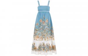 Zimmermann Женское синее платье без рукавов