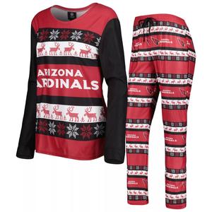 Женский пижамный комплект FOCO Cardinal Arizona Cardinals Holiday Ugly Pajama Set