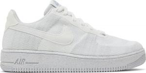 Кроссовки Nike Air Force 1 Crater Flyknit GS 'White Wolf Grey', белый