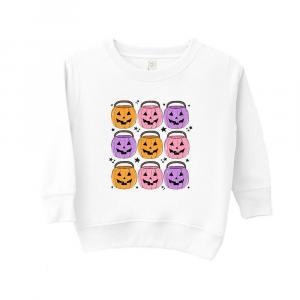 Толстовка с рисунком для малышей Halloween Candy Bucket Chart The Juniper Shop, белый