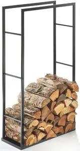 Навесная полка для дров "42567-06" Locker 60х115х25 см, черный