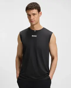 Мужская спортивная безрукавка больших размеров Boss, черный