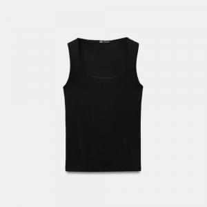 Футболка Zara Wide Strap Polyamide, черный