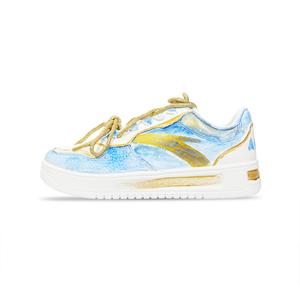 ANTA Расслабленные скейтерские кроссовки unisex низкие white/blue