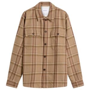 Рубашка-куртка Hjalmer из плотной саржи в клетку Norse Projects, Walnut