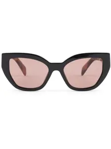 Prada Eyewear солнцезащитные очки в оправе 'кошачий глаз', коричневый