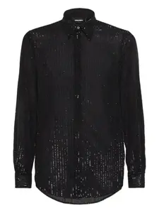 Рубашка в тонкую полоску DSQUARED2, черный