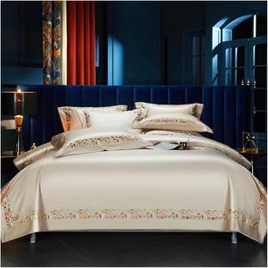 YUSIWOAL Комплект постельного белья из египетского хлопка 1000TC с вышивкой премиум-класса