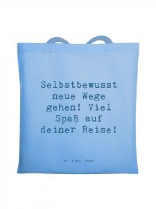Mr. & Mrs. Panda Сумка с надписью: «Путешествие в одиночку со Сп...» небесно-голубого цвета