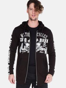Толстовка с капюшоном на молнии CIPO & BAXX Zip-Up Hoodie, черный