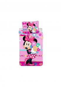Детский комплект постельного белья Disney Minnie Mouse 140x200 см с пододеяльником 140x200 см и наволочкой 70x90 см розовый