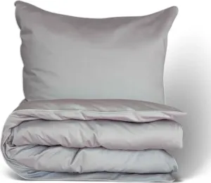 Постельное белье, хлопковый сатин, эксклюзивный, с кантом, однотонное 160х200 42 светло-серый Multitex