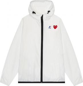 Куртка Comme des Garçons PLAY x K-Way Full-Zip Packable Jacket 'White', белый