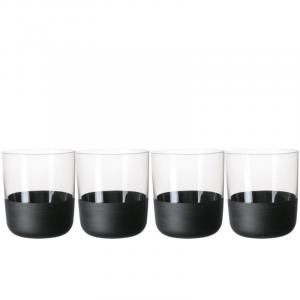 Набор стопок Villeroy & Boch Manufacture Rock из 4 шт, 40 мл, черный/прозрачный