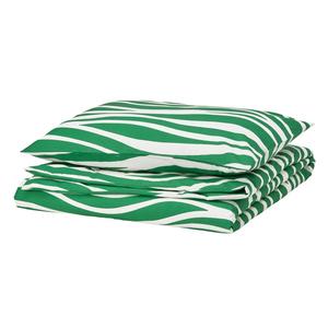 Комплект постельного белья Ikea Portlakmålla, 2 предмета, 150x200/50x80 см, белый/зеленый