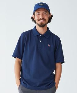 Премиальная рубашка-поло Double L, короткий рукав, вышивка в виде красных ботинок Red Bean, японский крой.