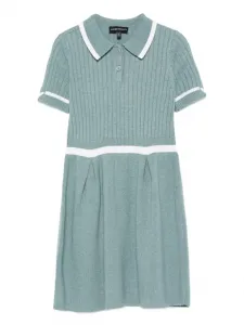 Платье-поло в рубчик Emporio Armani Kids, синий
