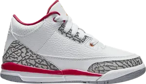 Кроссовки Air Jordan 3 Retro PS Cardinal Red, белый