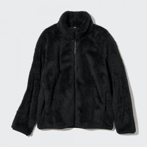 Толстовка Uniqlo Fluffy Fleece Zipped, 09 черный
