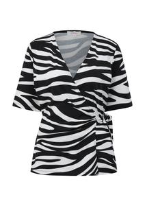 Блузка с коротким рукавом s.Oliver Blouse, черный/белый