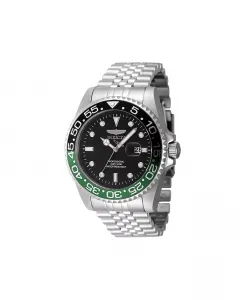 Мужские часы Pro Diver Quartz 3 Hand, модель 48387, черный циферблат Invicta, серебряный