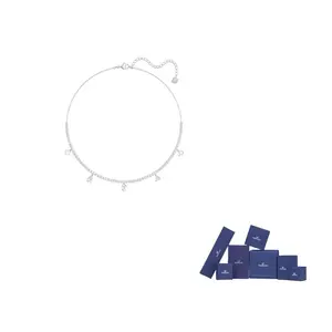 Tennis Deluxe Necklaces Women's Swarovski, белый