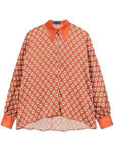 Рубашка STYLAND с цветочным принтом, оранжевый