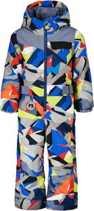 Детский зимний комбинезон Obermeyer Kids Quinn, утепленный и водонепроницаемый, с системой Kids I-Grow для катания на лыжах и зимы, Grey & Blue Kaleido-Slope