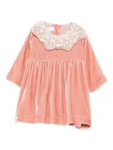 Платье с кружевным воротником Jesurum Baby, розовый