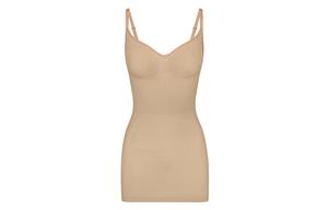 Платье-комбинация женское, землистого цвета Skims